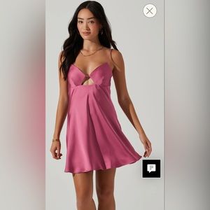 INARA SATIN CUTOUT MINI DRESS